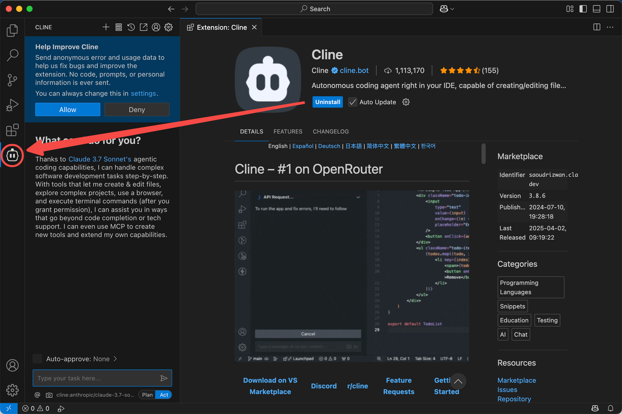install cline