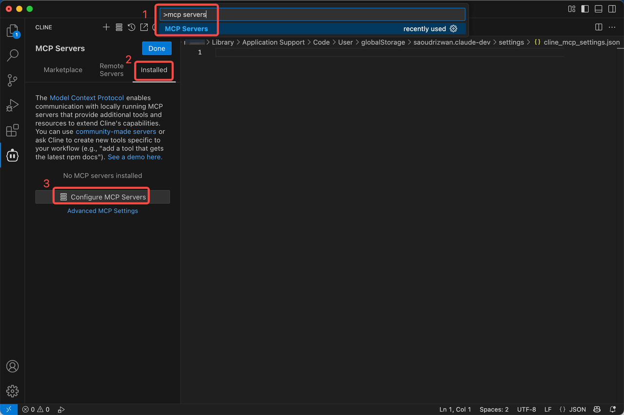 Configure MCP Servers on Cline