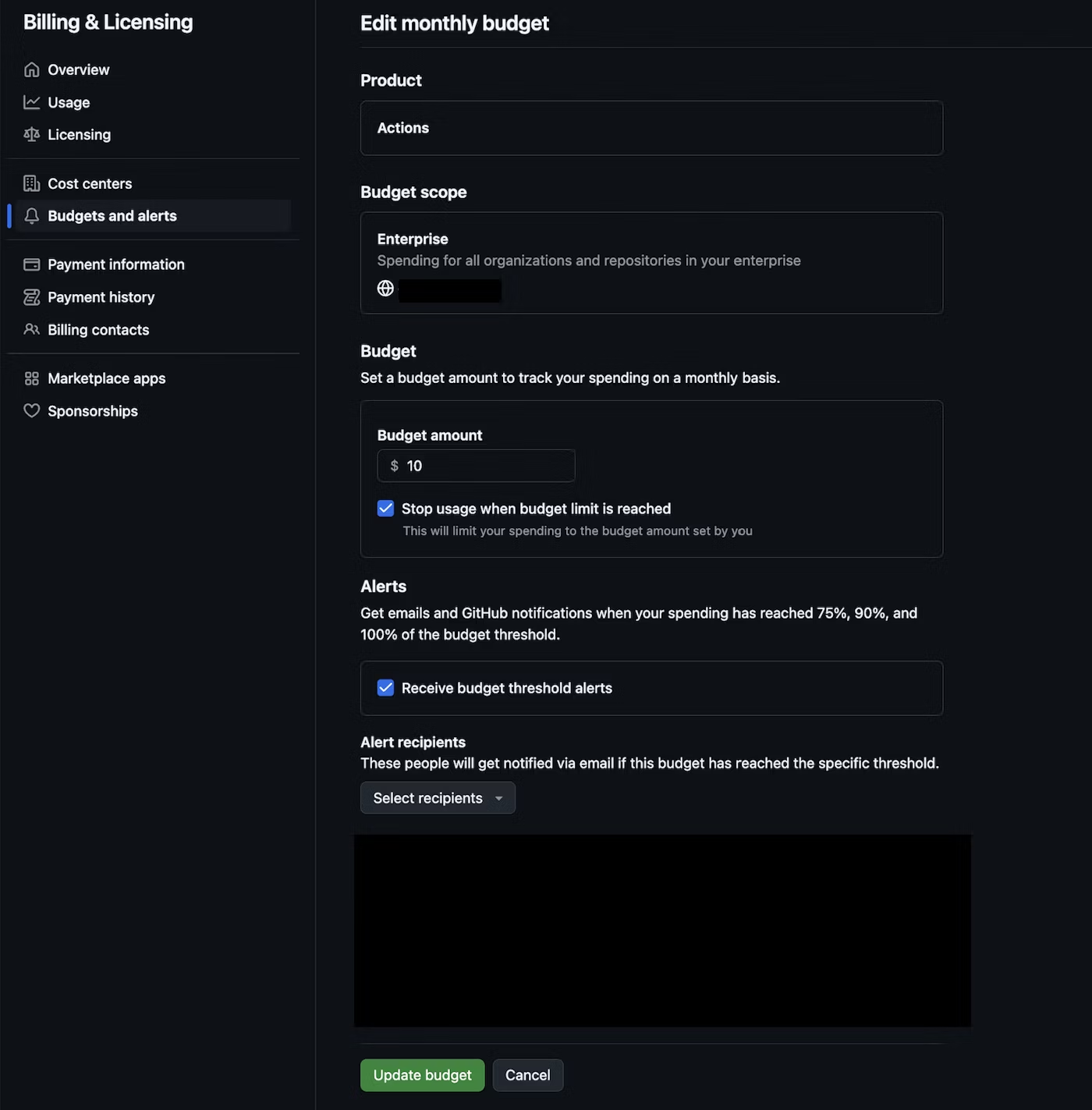 Budget input