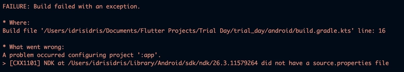 Step-by-Step Guide to Fixing NDK source.properties File Missing Error in Flutter