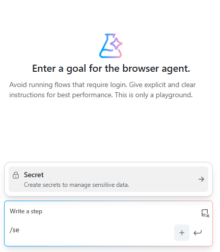 browse secrets menu
