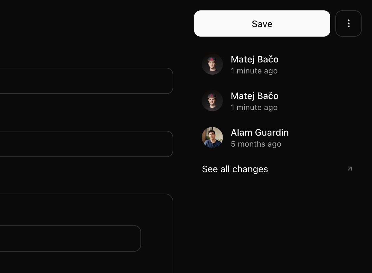 Pages CMS history