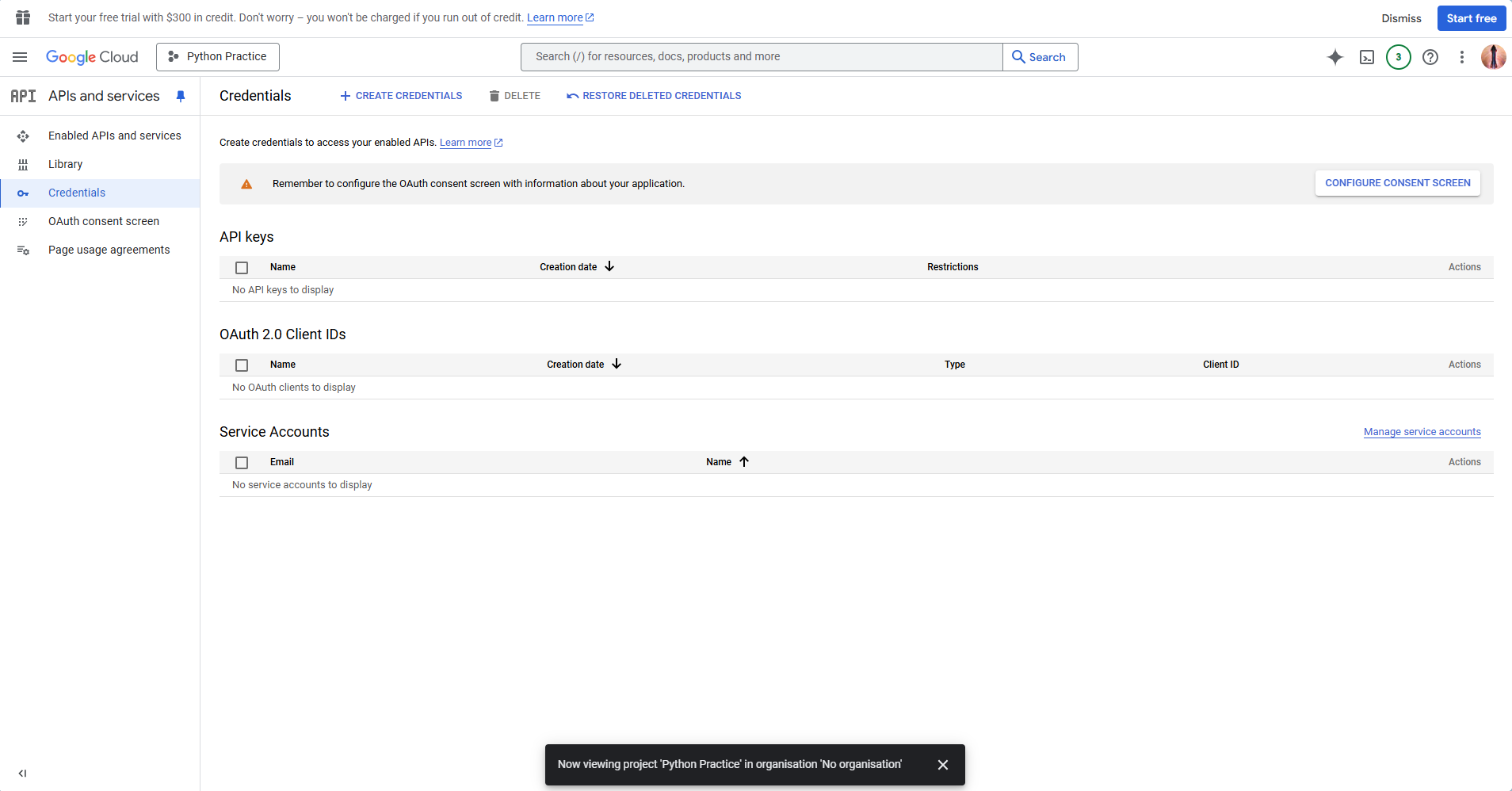 Google cloud console image