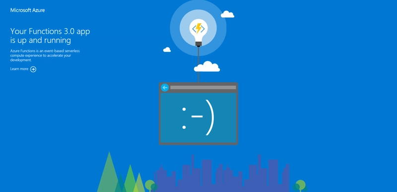 Change HomePage Azure Function .NET : Your Functions 4.0 app is up and running