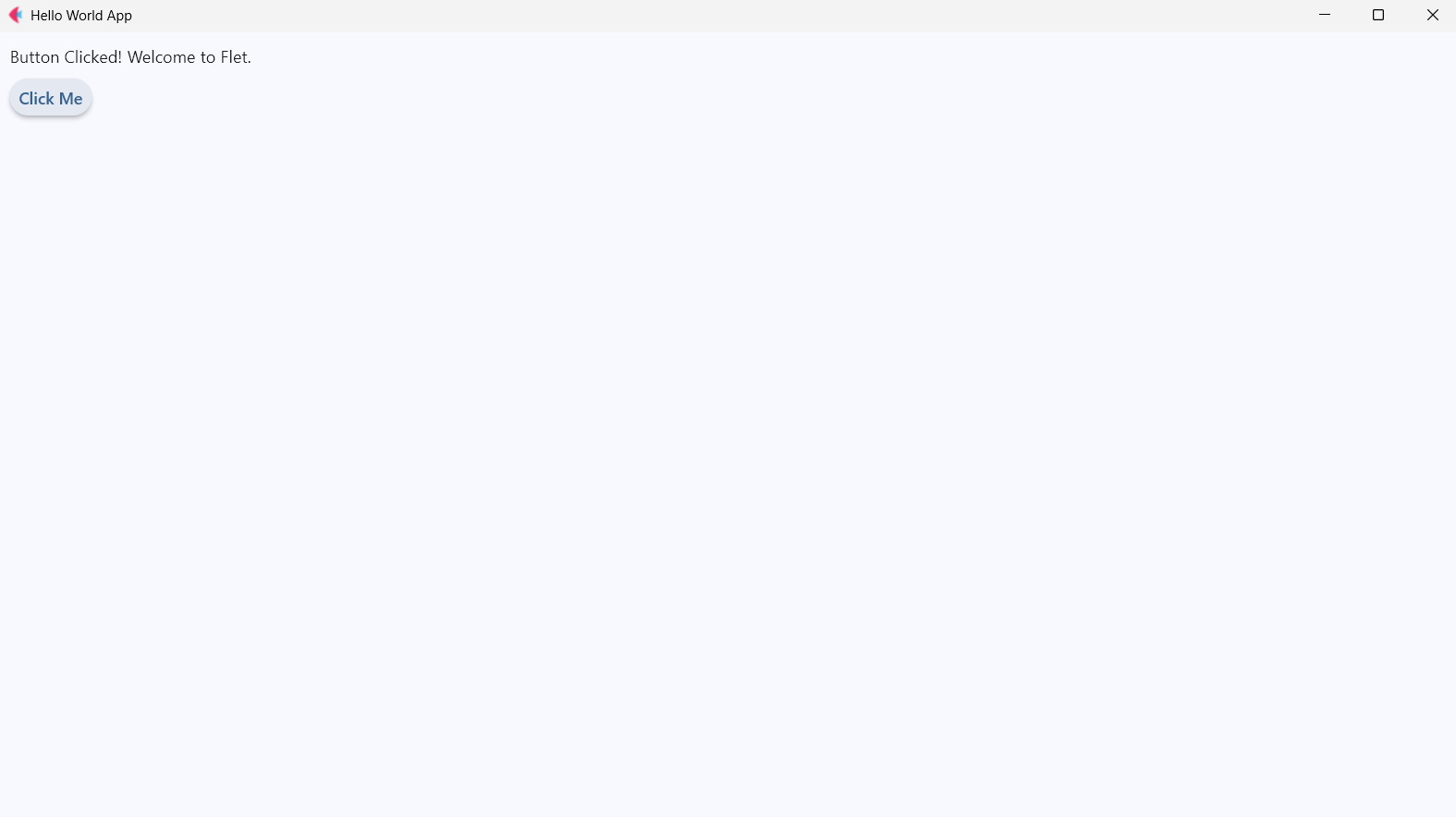 Hello World App - Button Clicked