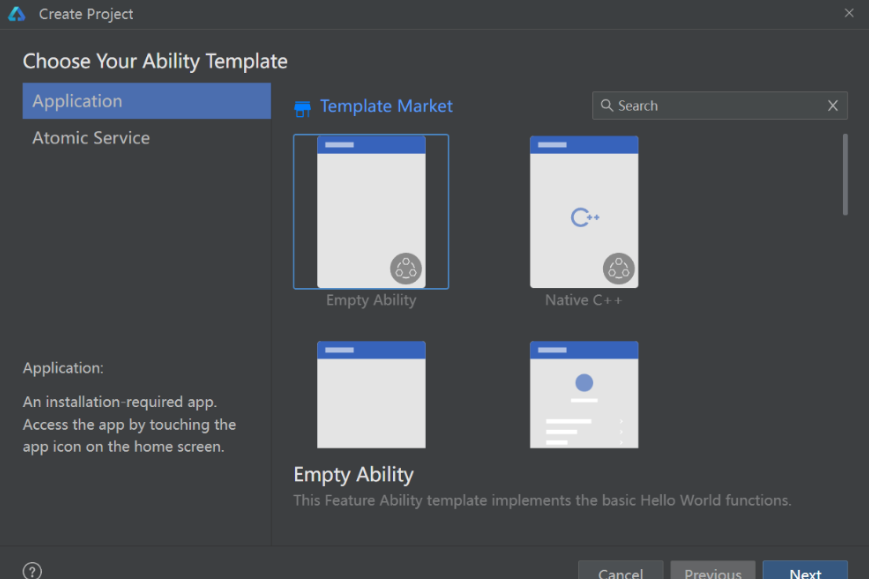Choose a Template Dev