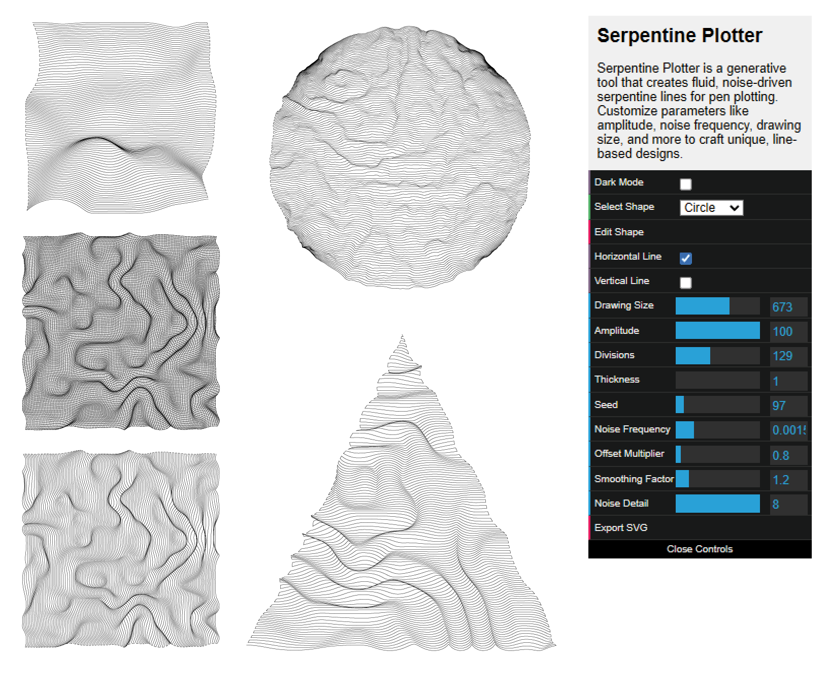 Serpentine Plotter Preview