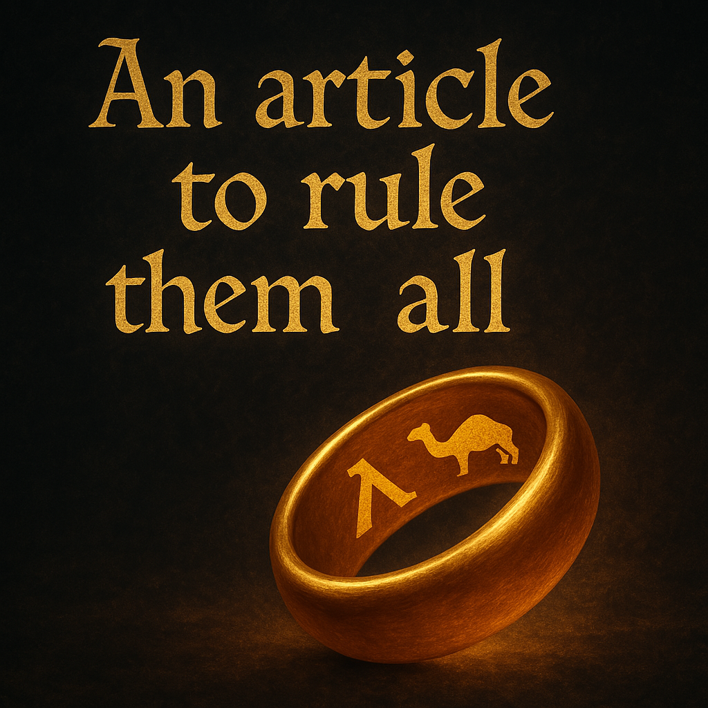 One article to rule them all