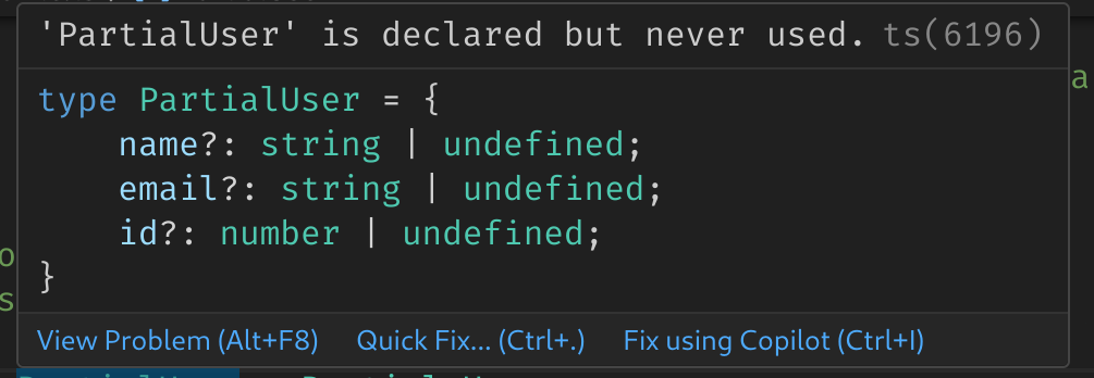 partial user type