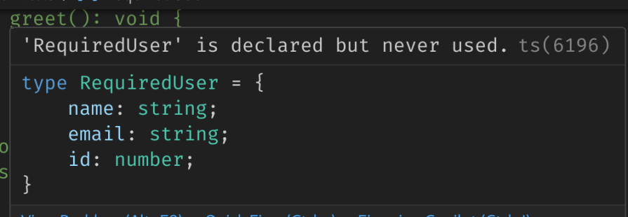 required user type