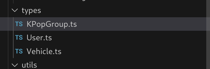 organizing types in our project