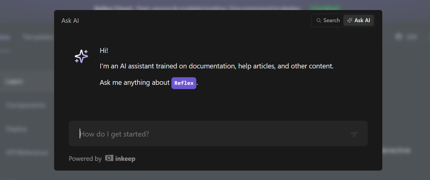 Reflex query chatbot