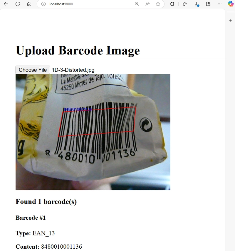 How to Build a Web Barcode Reader with Python, FastAPI and HTML5