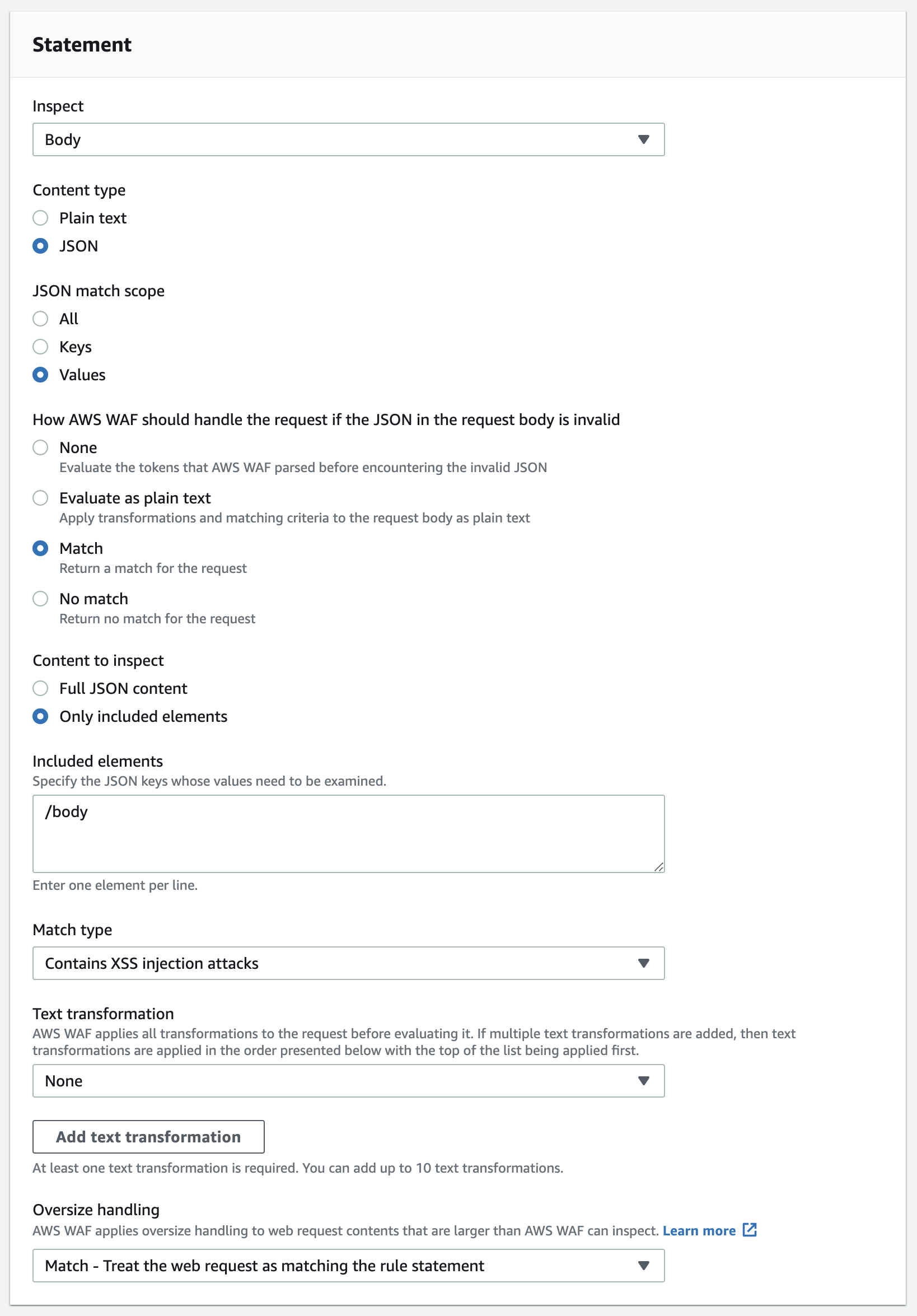 WAF XSS rule