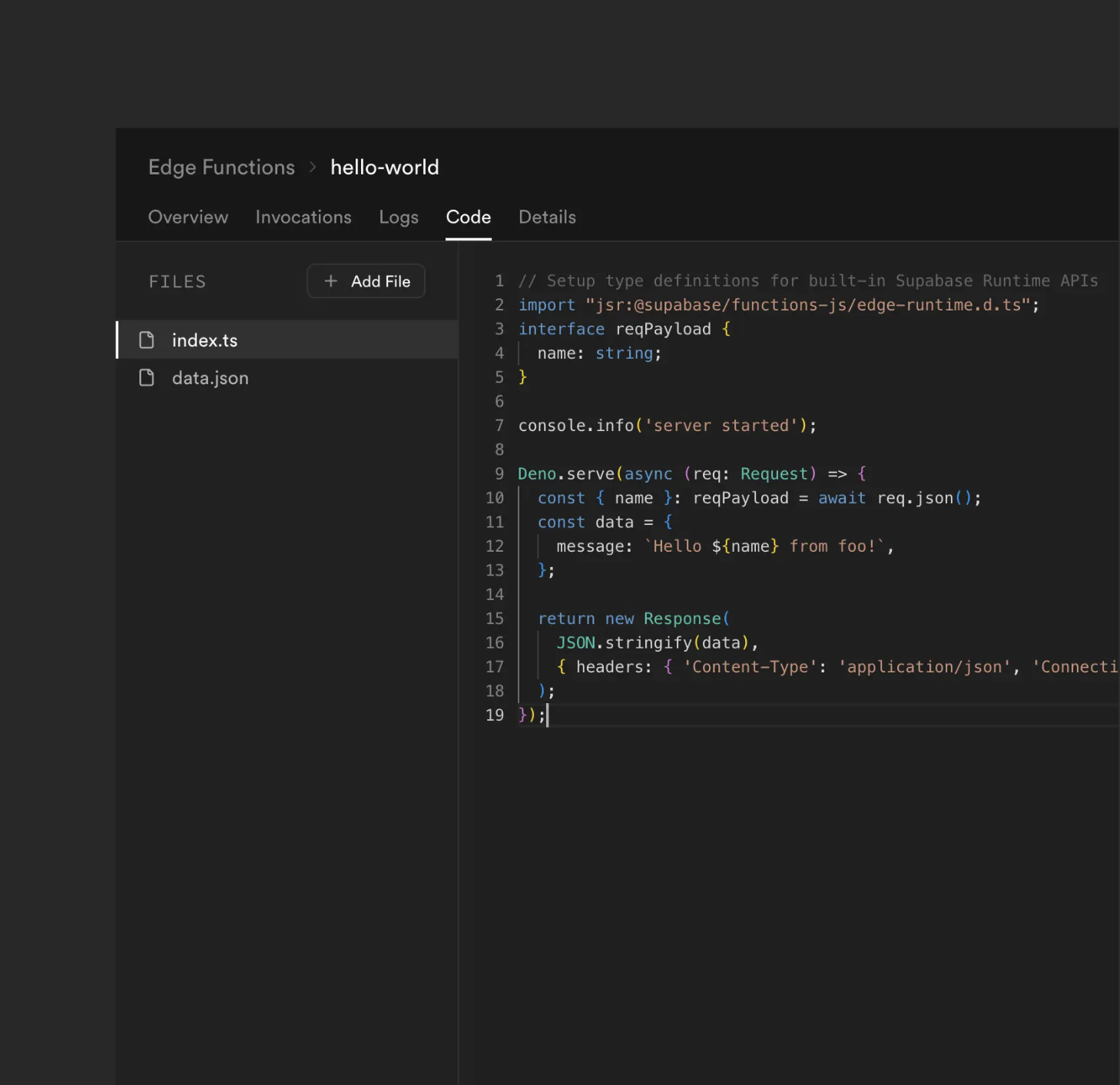 example code dropdown