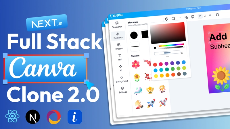 🎨 Build a Full Stack Canva Clone 2.0 with Next.js, React & Convex, ImageKit