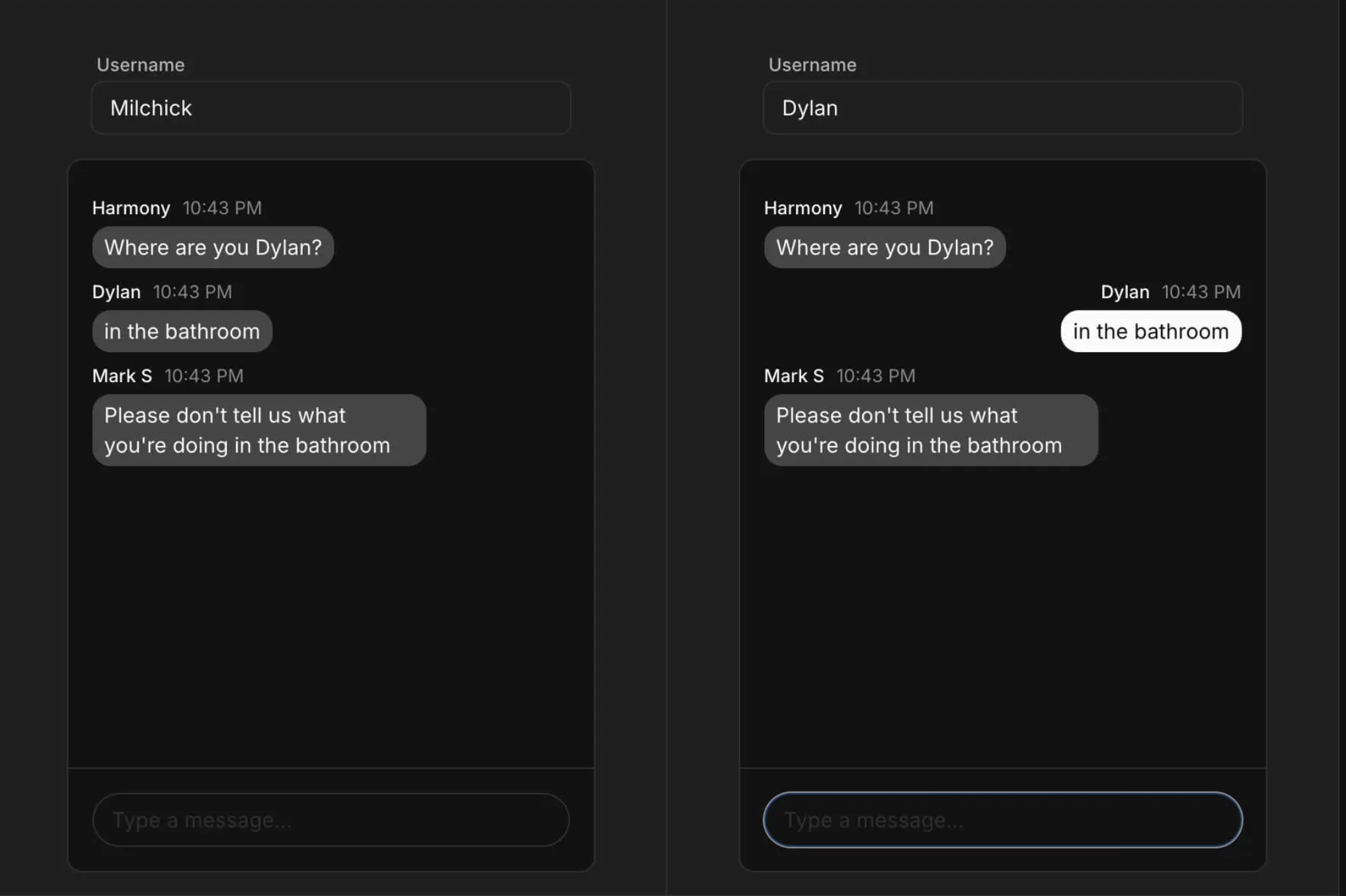 example messages