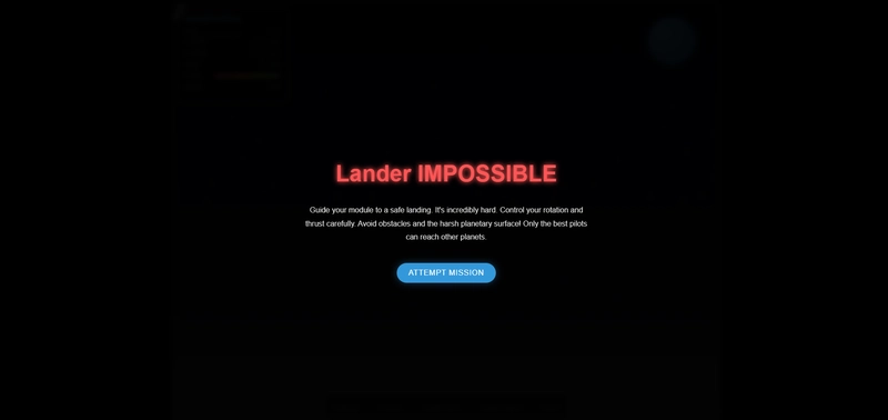 I Got Carried Away Coding a Simple Lander Game... Now I Can't Even Beat Level 1