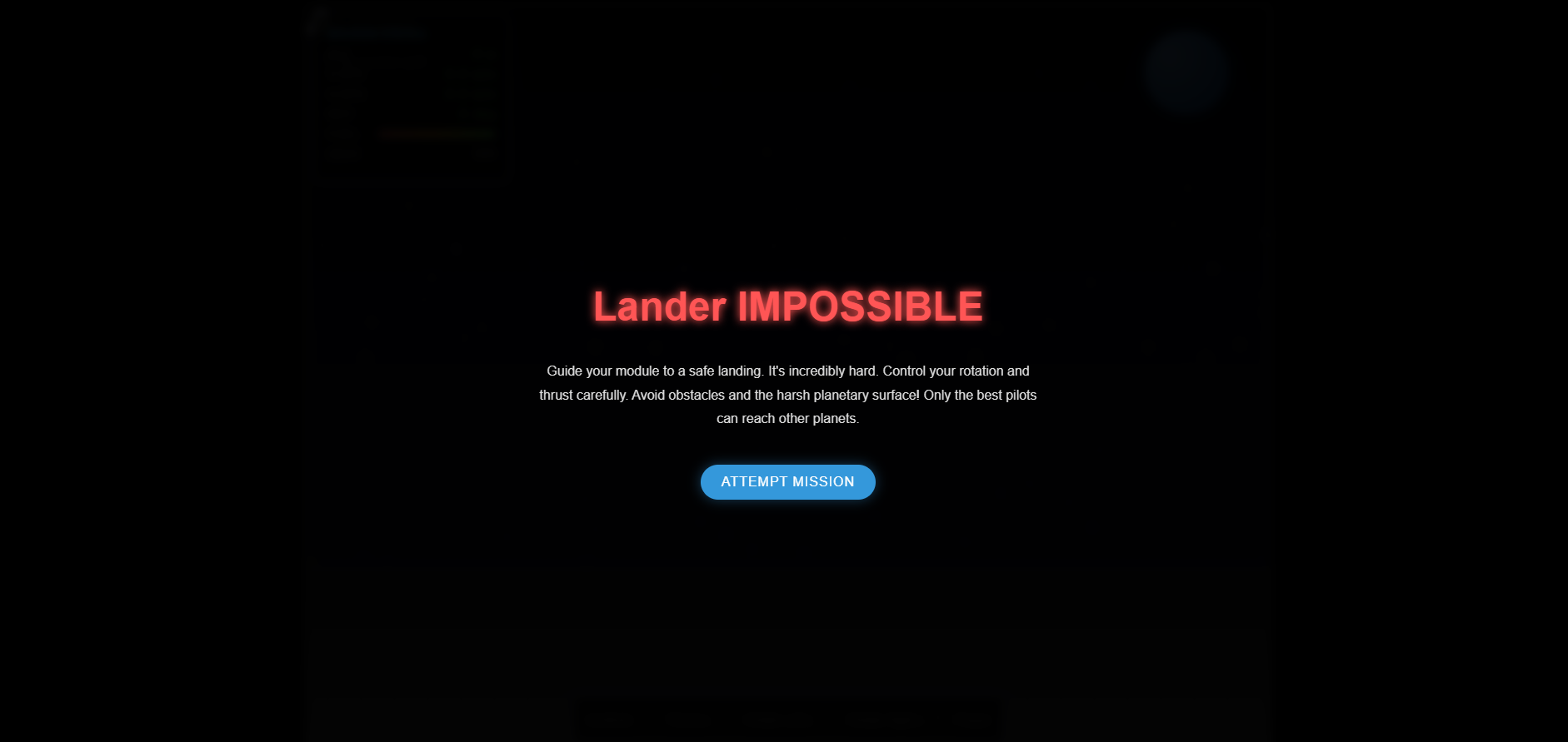 The Impossible Lander Game