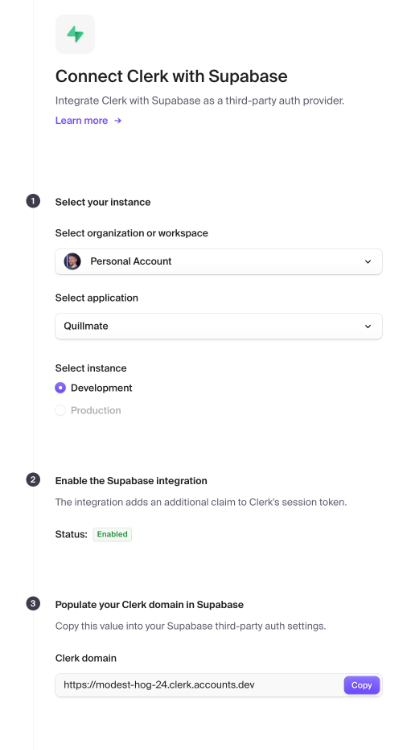 Supabase Integration Setup