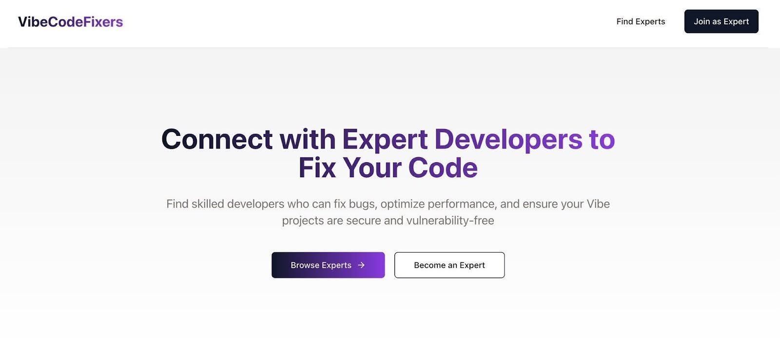 Connect with expert developers to fix your code