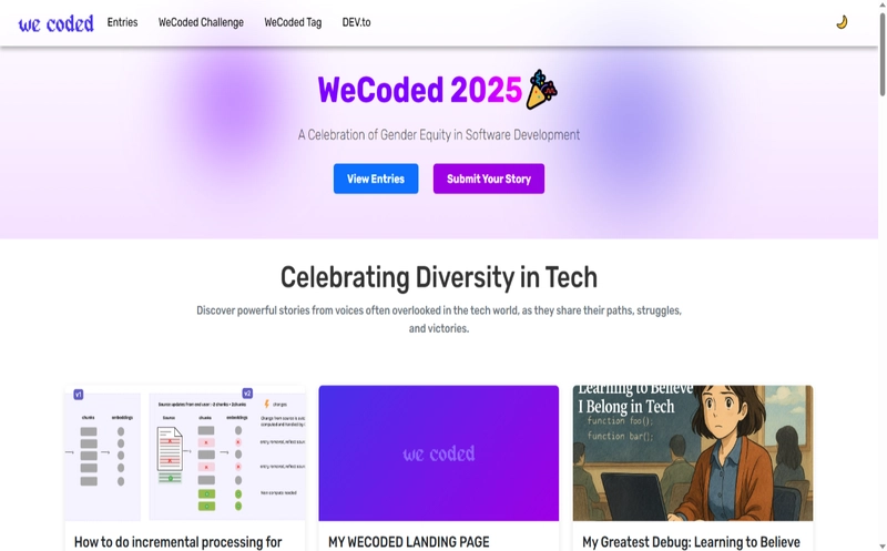 My WeCoded Landing Page 🎉