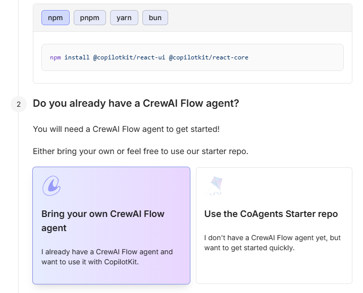 copilotkit crewai flow