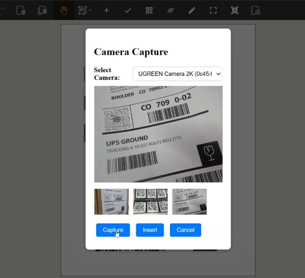 web camera capture