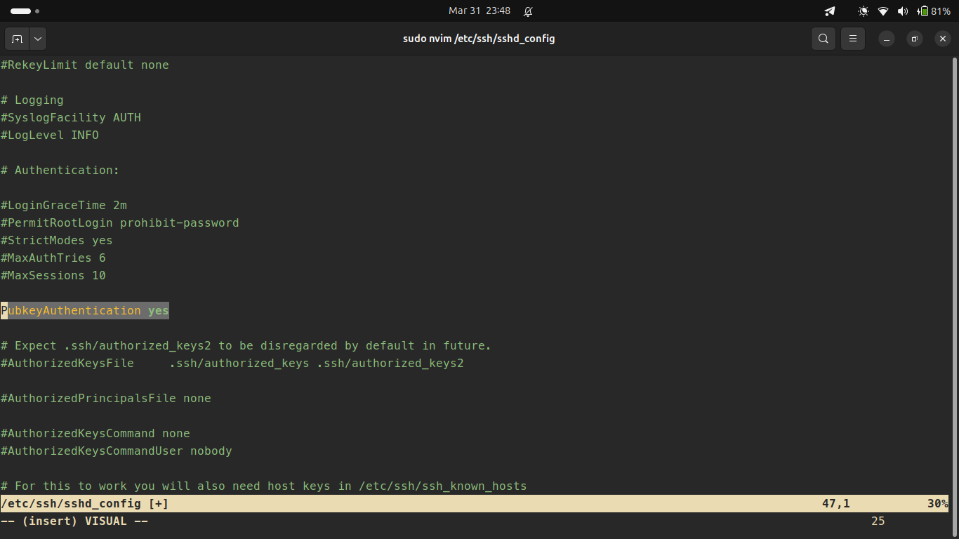 publicKeyAuthentication