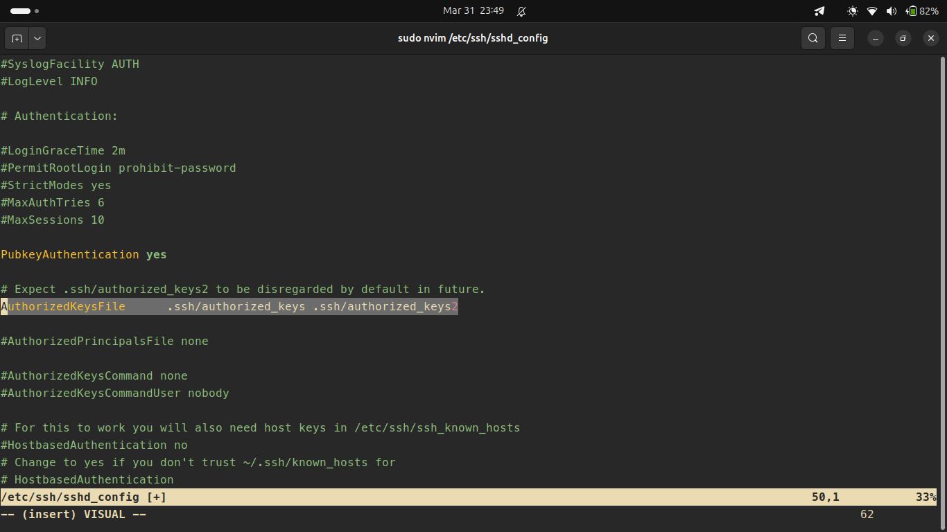 Authorized Keys File