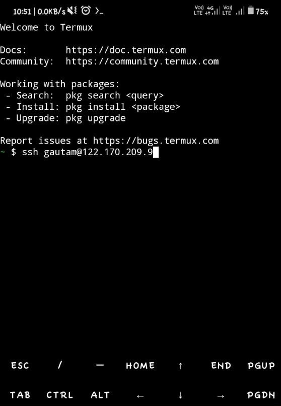 connecting to host
