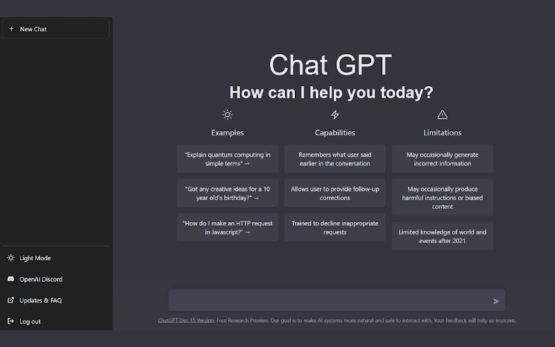 ChatGPT website