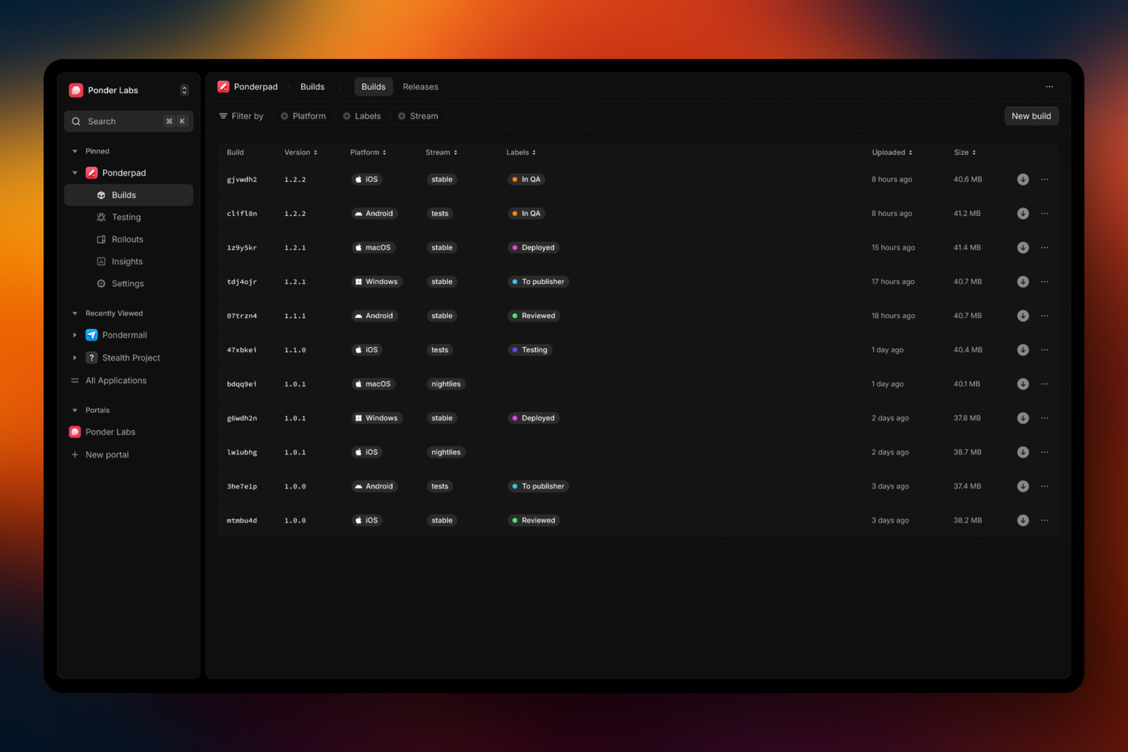 Screenshot of the 