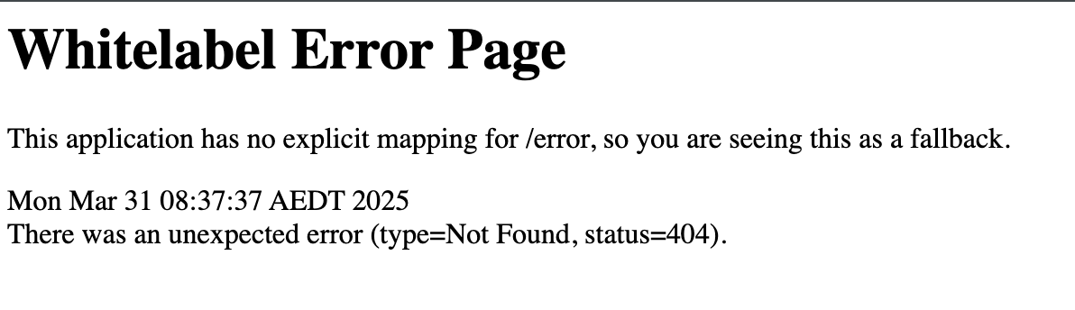 Spring boot application