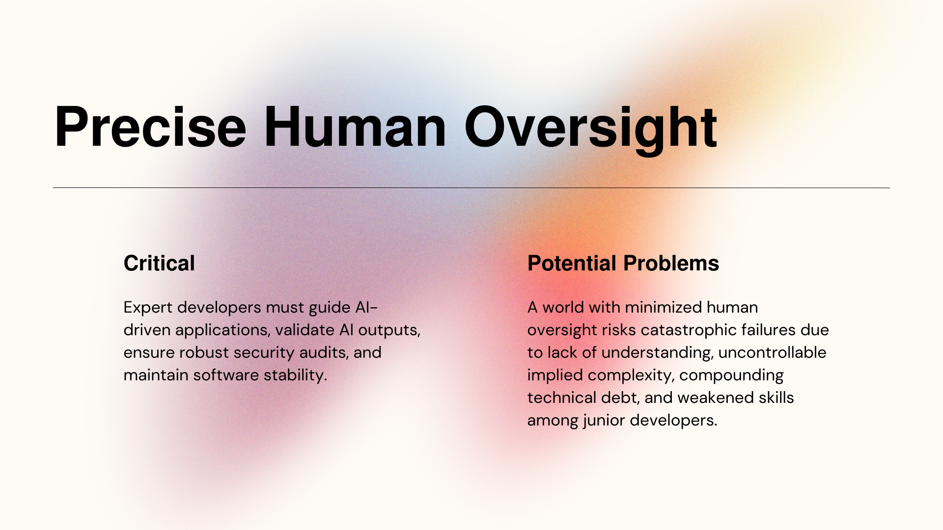 human oversight