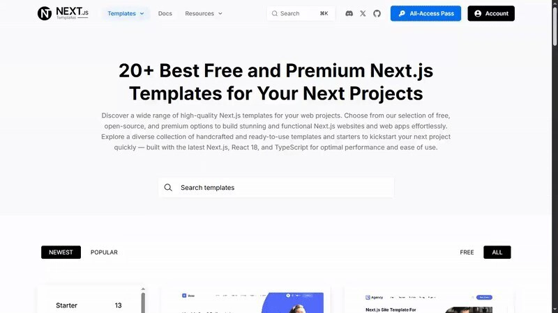 Top 5 Free Next.js Template Websites to Supercharge Your Project 🔥