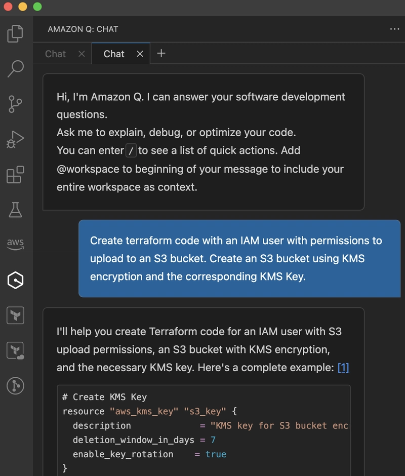 How Helpful and Secure can AI be? A Little Comparison of ChatGPT and Amazon Q Developer