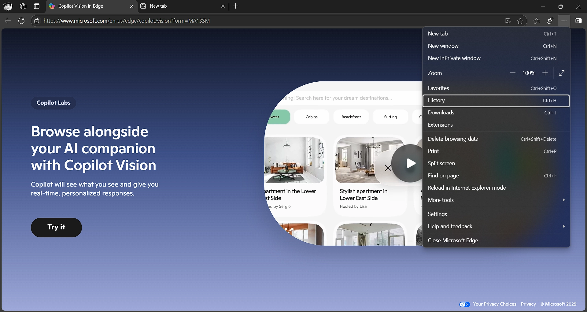Microsoft Edge Browser History