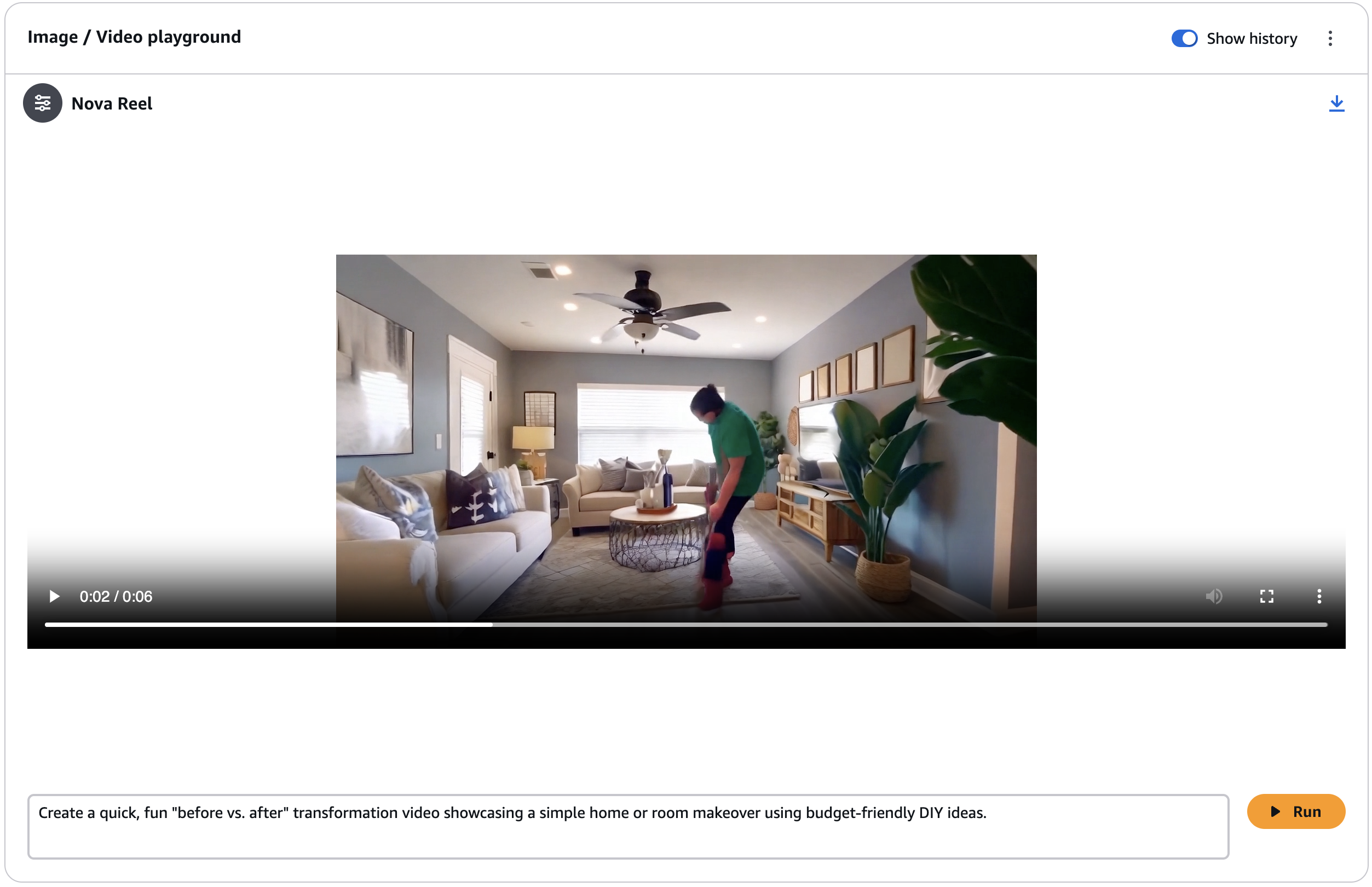 Amazon Nova Reel demo