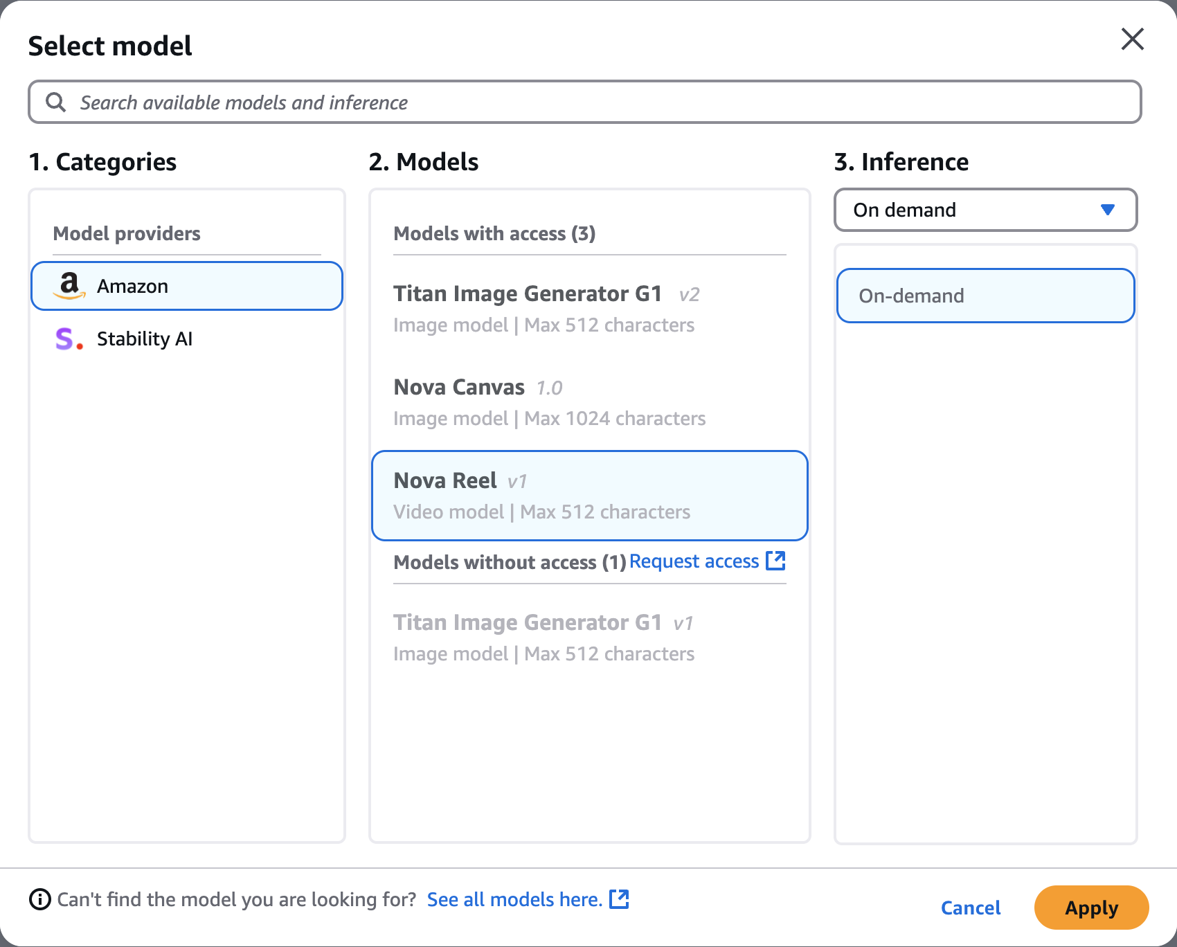 Amazon Nova Reel model