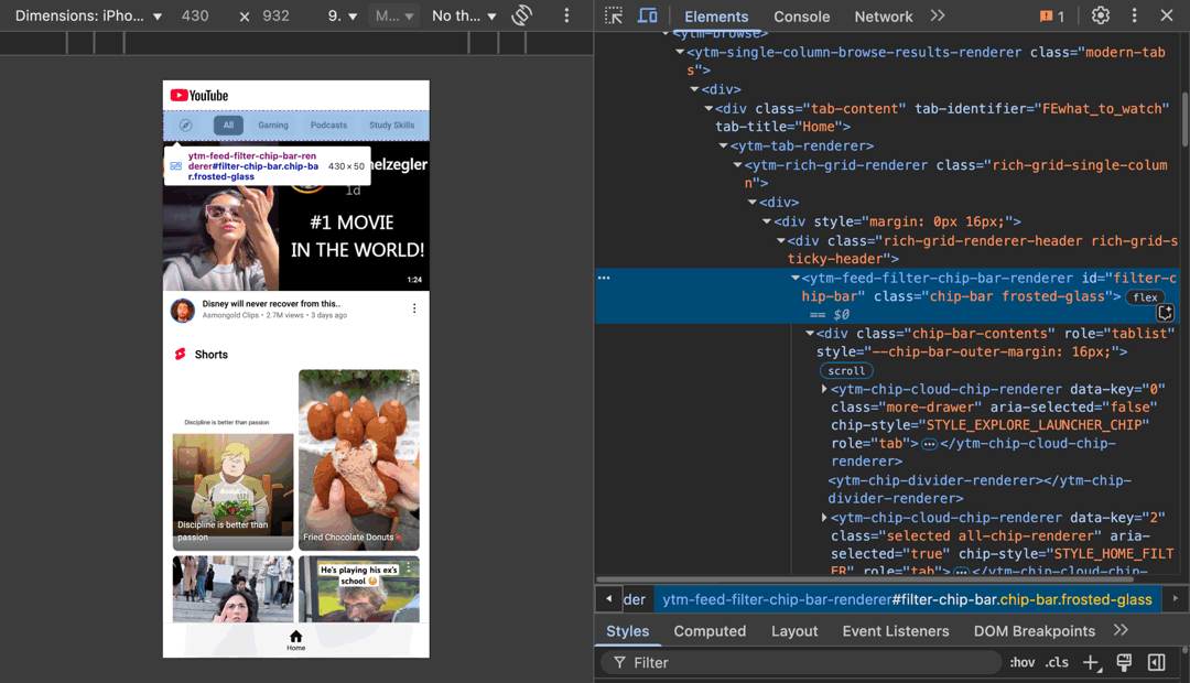 Mobile home page cleanup