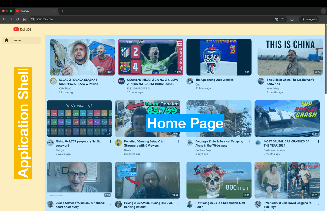 Home Page design