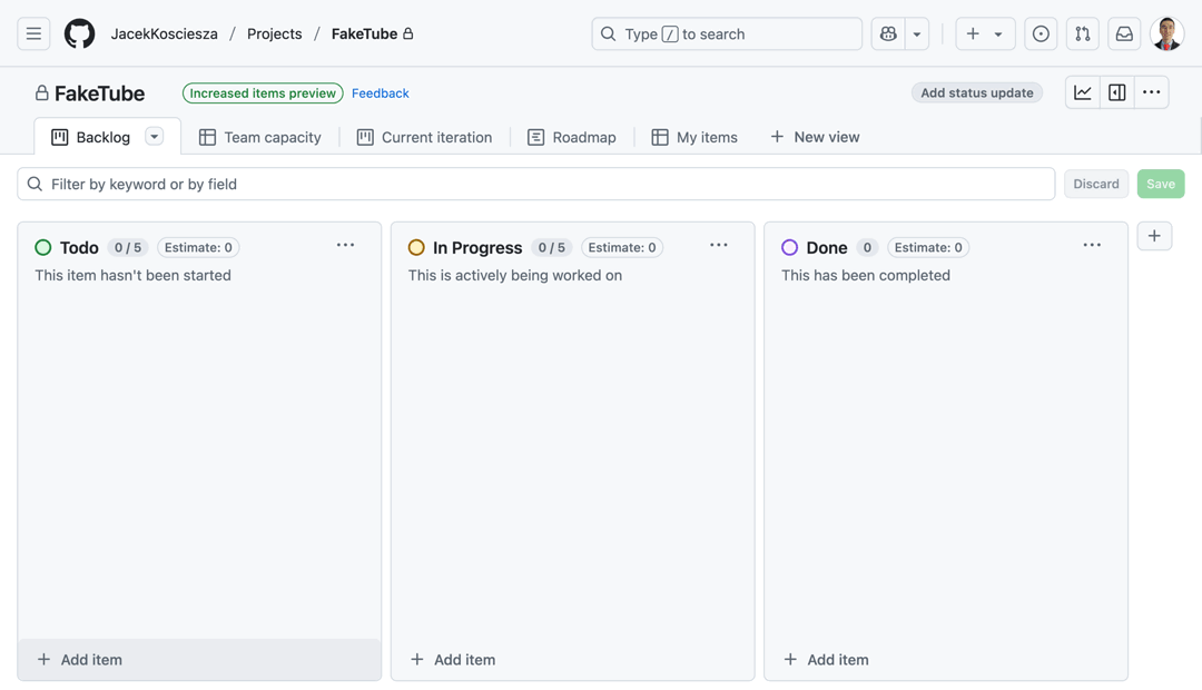 GitHub create issue