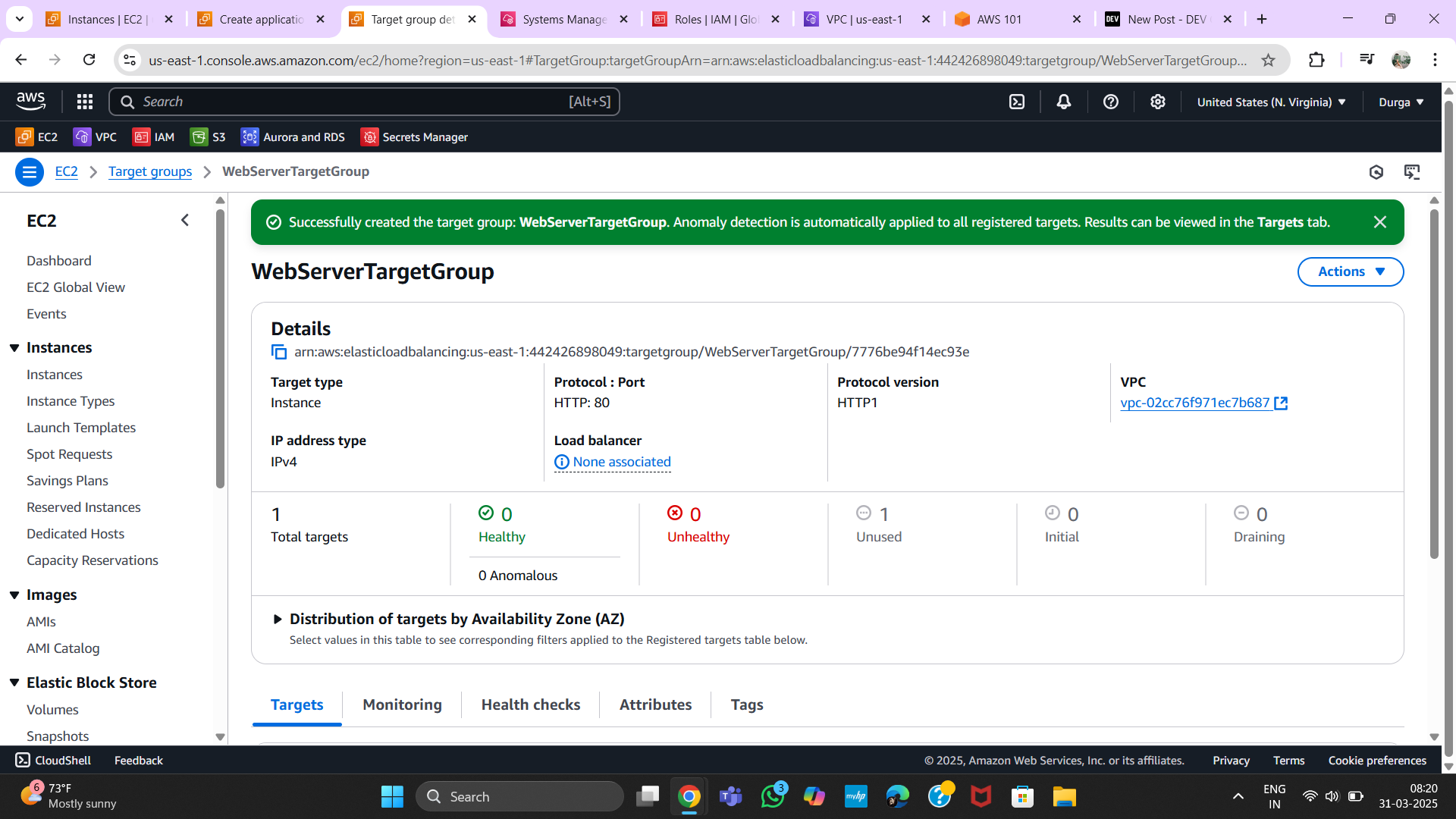 Target Group Created