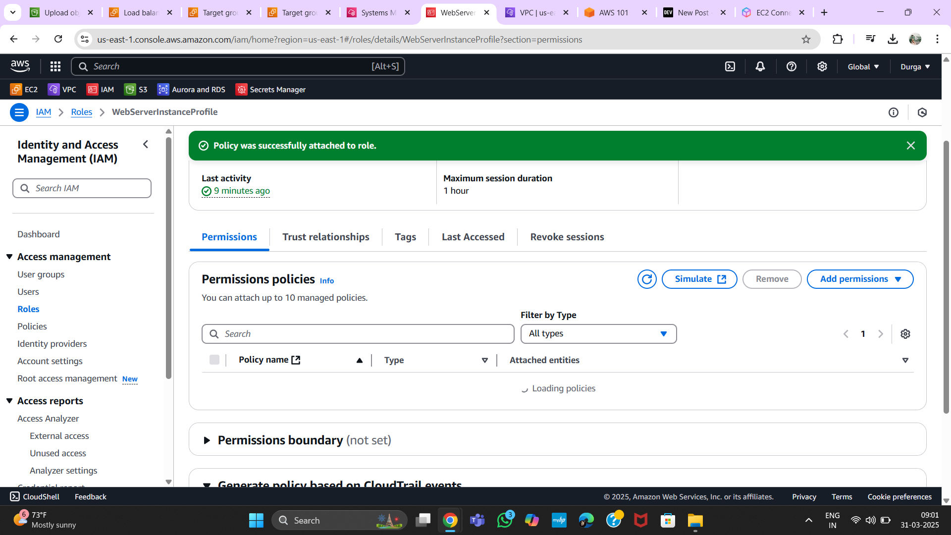 IAM Role Permissions