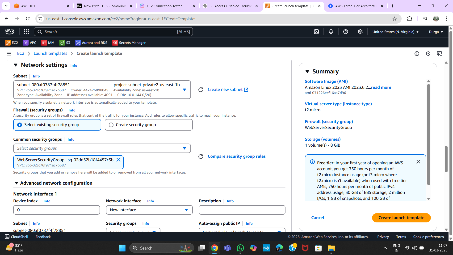Template Configuration