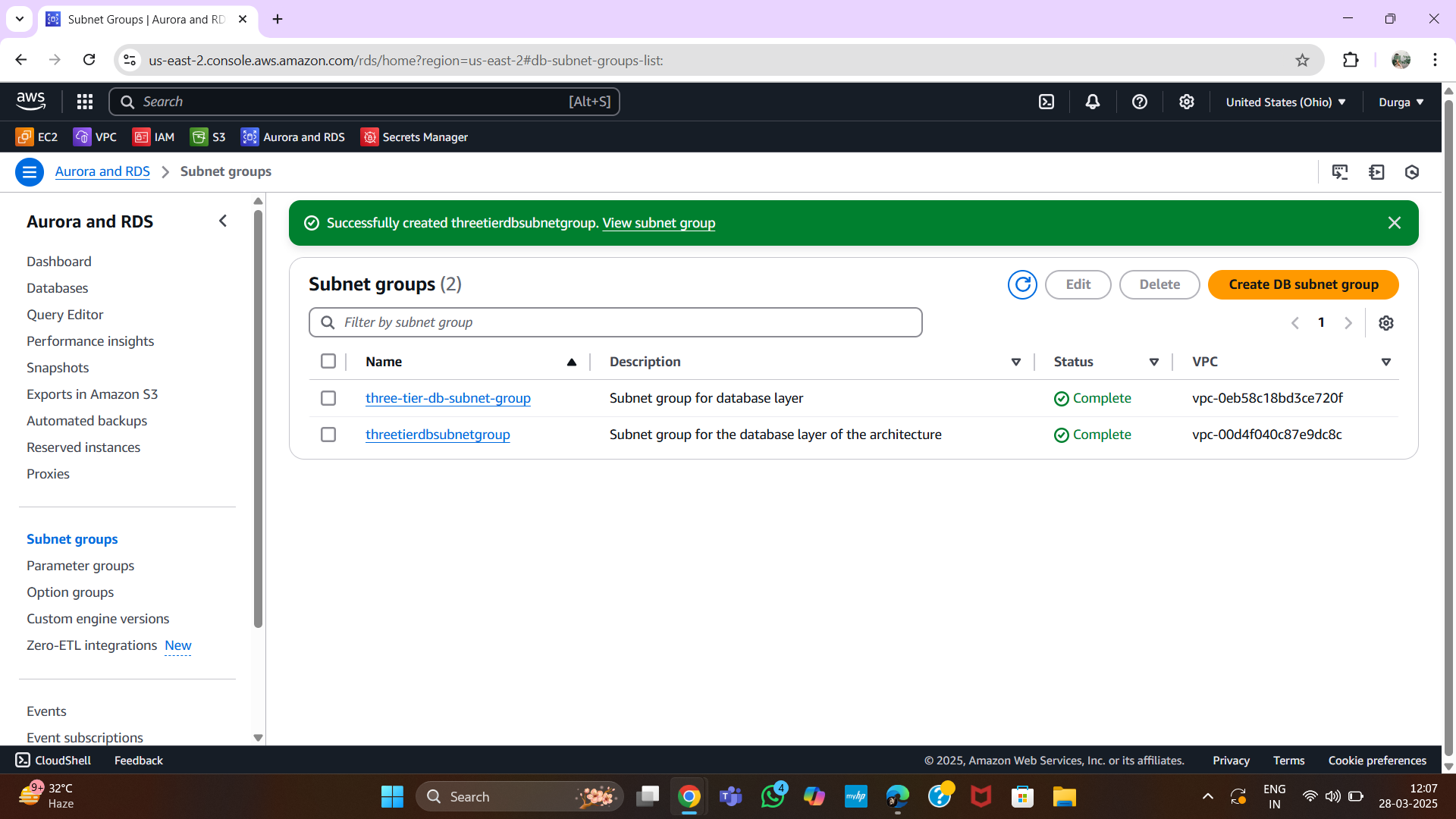 Subnet Groups