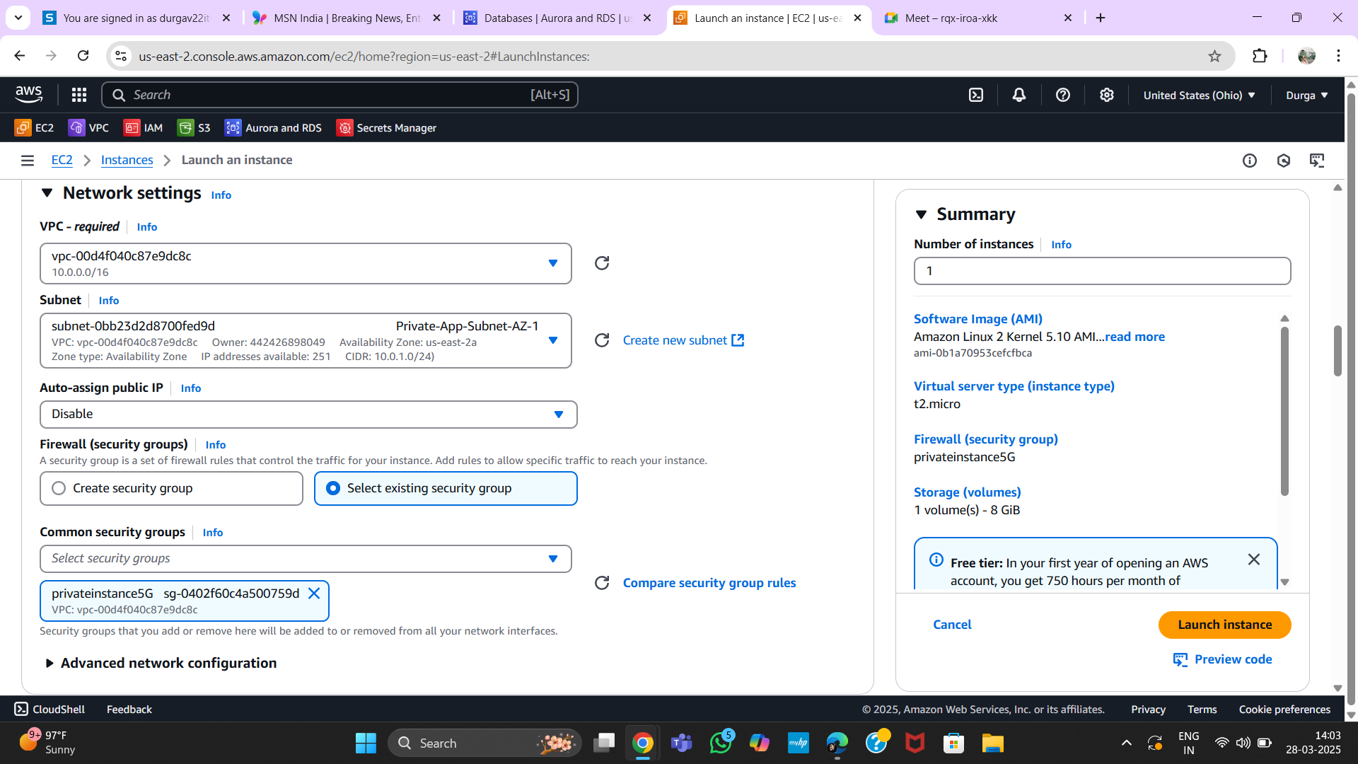 EC2 Configuration