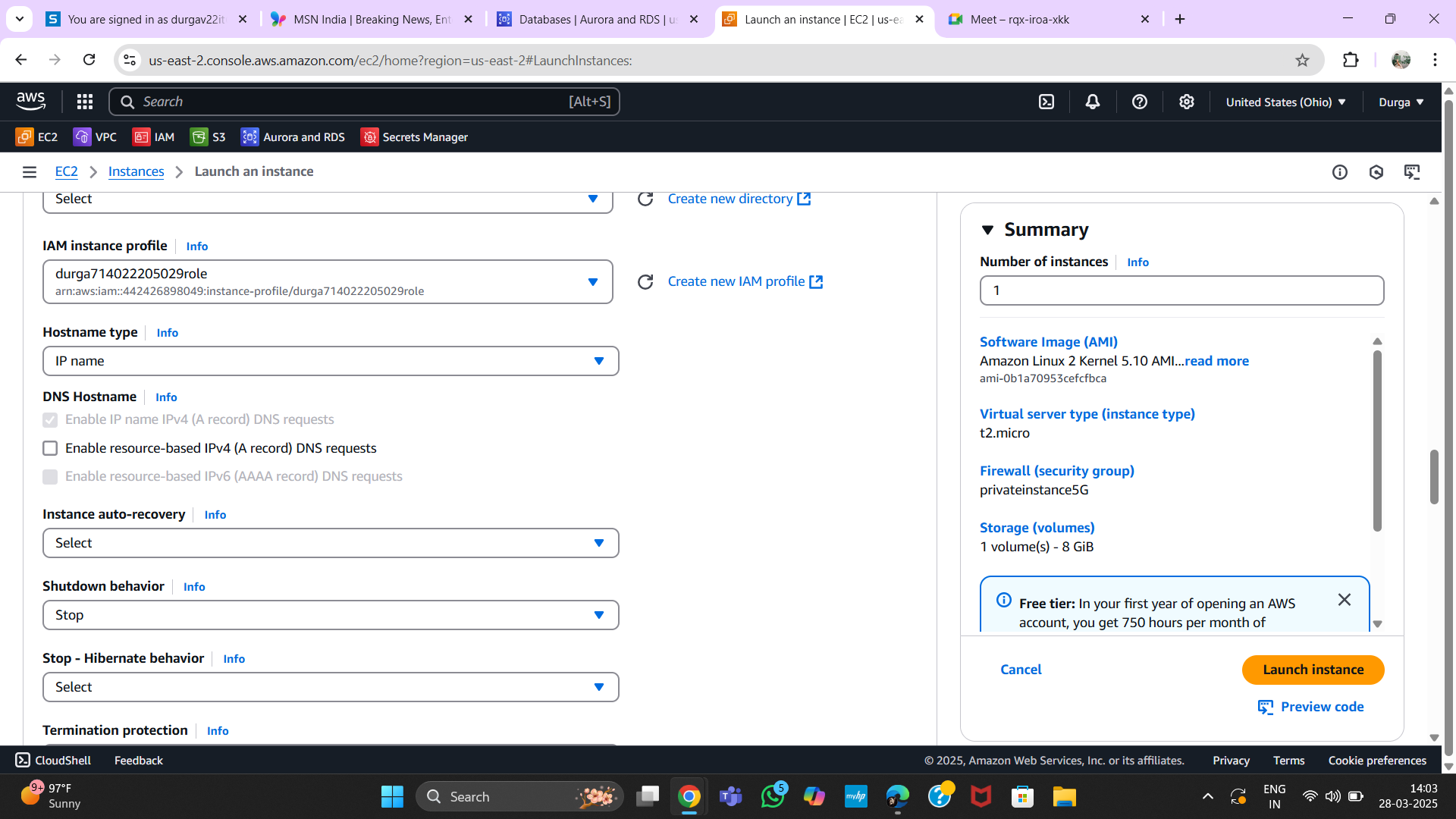 Instance Details