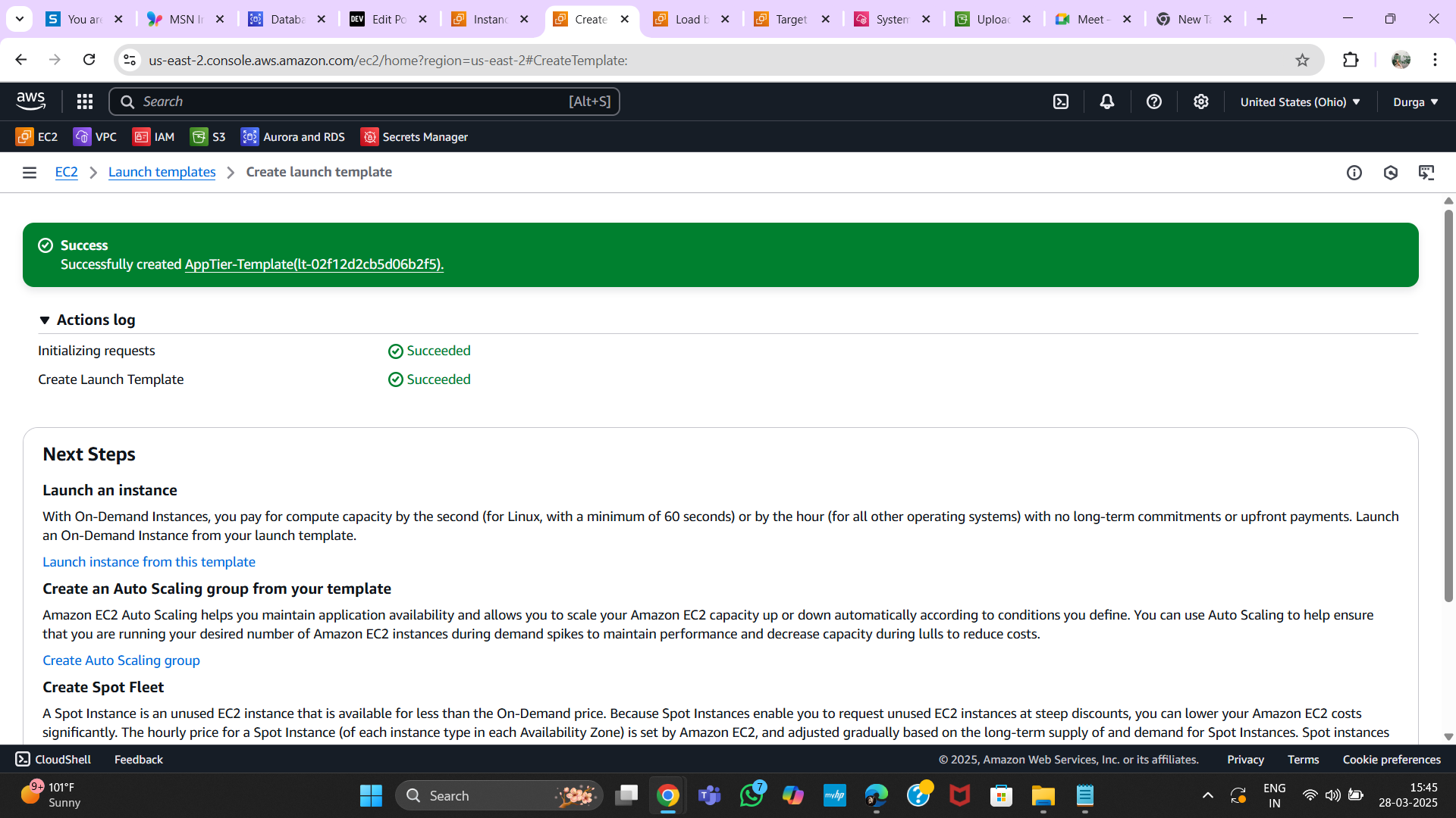 Launch Template Creation